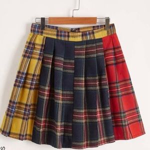 Multi plaid skirt